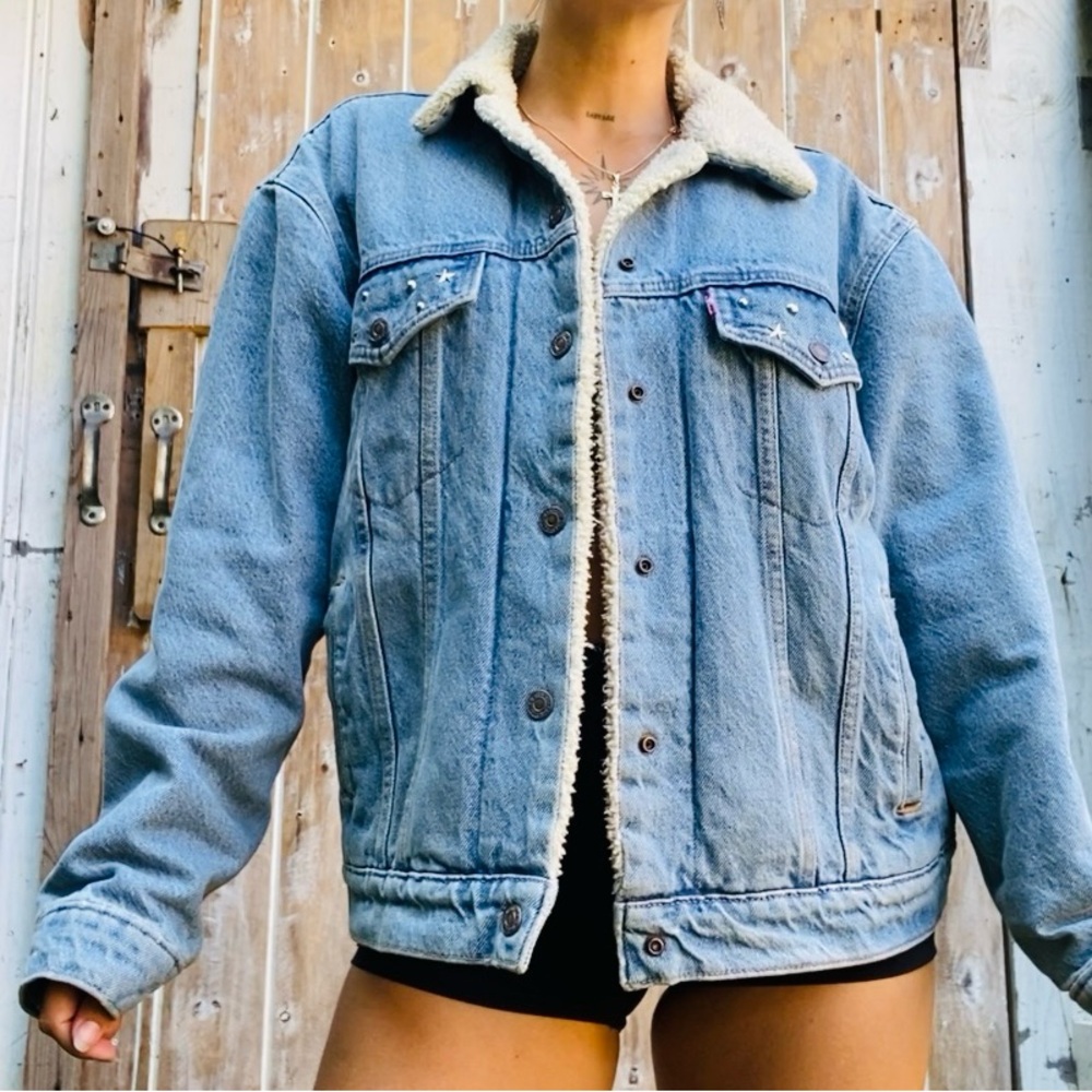 Levis Women's Denim Sherpa Jacket